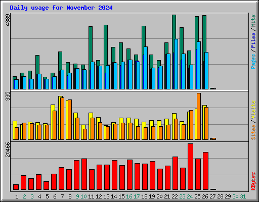 Daily usage for November 2024