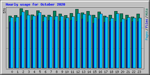 Hourly usage for October 2020