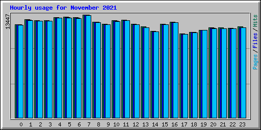 Hourly usage for November 2021