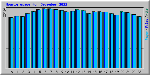 Hourly usage for December 2022