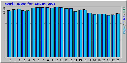 Hourly usage for January 2023