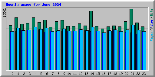 Hourly usage for June 2024