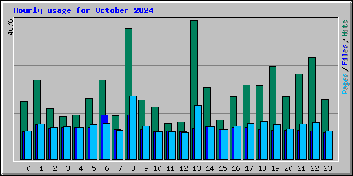 Hourly usage for October 2024